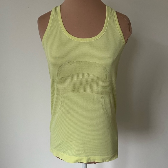 Lululemon Faded Zap Wild Lime Yellow Swiftly Tech Racerback Tank Seamless Top 6 - Picture 1 of 6